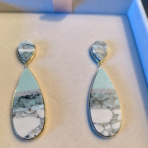 Authentic Mignonne Gavigan turquoise earrings - Picture 3 of 4